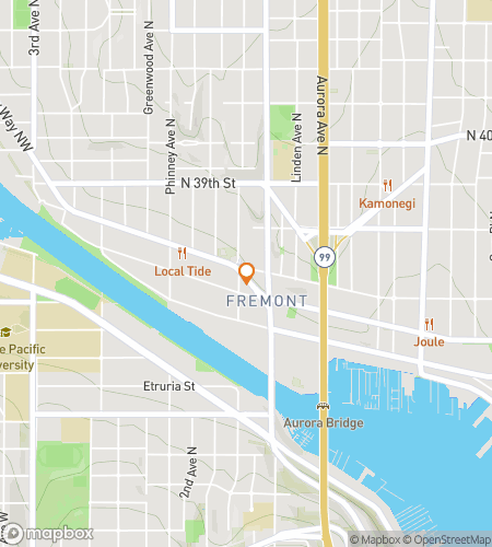 Map of scavenger hunt walking tour for Fremonts Funky Scavenger Hunt Fiesta