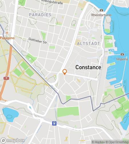 Map of scavenger hunt walking tour for Konstanz‘s Krazy Kaper