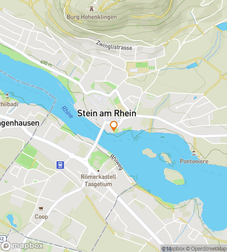 Map of scavenger hunt walking tour for Timbered Tales Treasure Hunt