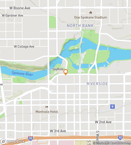 Map of scavenger hunt walking tour for Brick by Brick: The Spokane City Puzzle