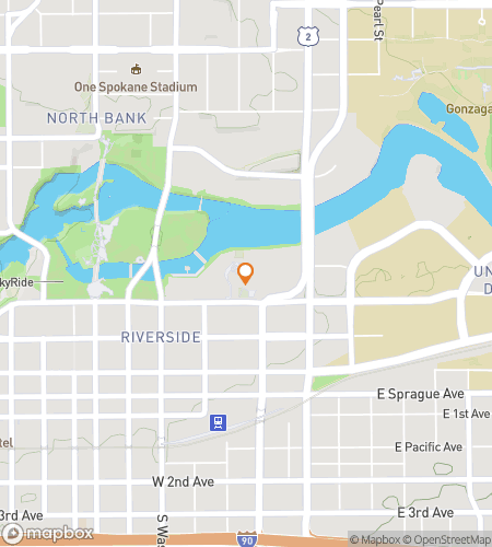 Mapa pěší prohlídky s honbou za pokladem pro Spokane Ghost Hunt