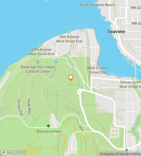 Map of scavenger hunt walking tour for Roots & Routes: A Discovery Park Adventure