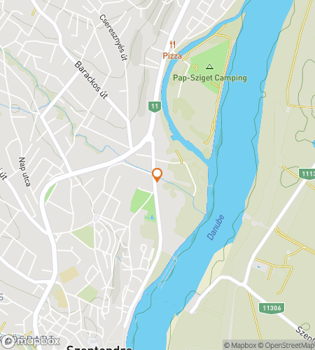 Mapa del recorrido a pie de búsqueda del tesoro para Szentimental Journey: The Danube Art Chase