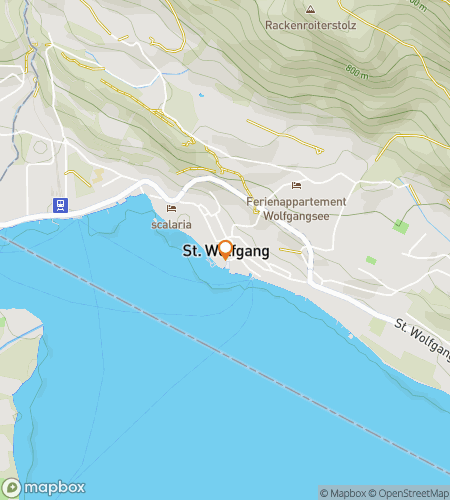 Map of scavenger hunt walking tour for Mystery on the Wolfgangsee