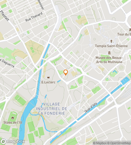 Hartă pentru turul pe jos de vânătoare de comori pentru "Mulhouse Mischief Meander"