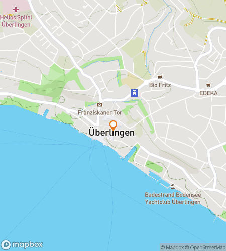 Map of scavenger hunt walking tour for Echoes of Stone & Water: The Überlingen Hunt