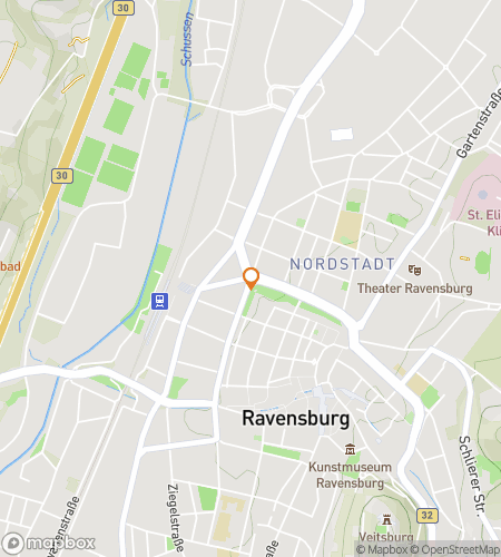 Map of scavenger hunt walking tour for Towers & Timber Quest