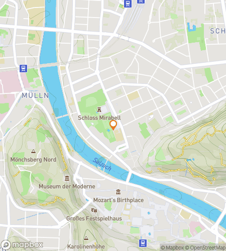 Hartă a turului de vânătoare de comori pentru "The Sound of Music: City Serenade Search"