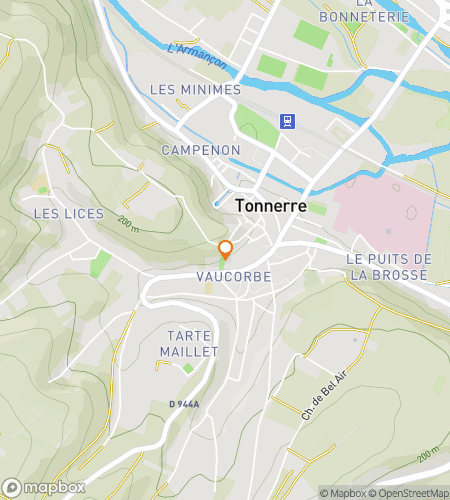 Map of scavenger hunt walking tour for Secrets of the Fosse Dionne: Discovering Tonnerre