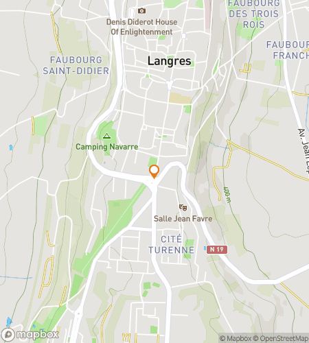 Map of scavenger hunt walking tour for Langres Larks & Landmarks Hunt