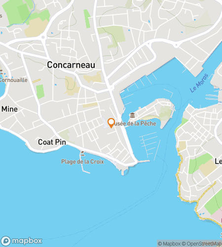 Map of scavenger hunt walking tour for Oh Buoy! The Concarneau Adventure