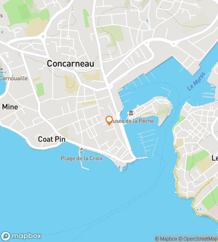 Kort over skattejagt gåtur for Oh Buoy! The Concarneau Adventure