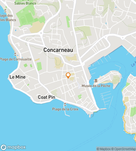 Map of scavenger hunt walking tour for Oh Buoy! The Concarneau Adventure