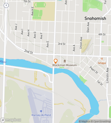 Map of scavenger hunt walking tour for Snoho Scavenger Showdown