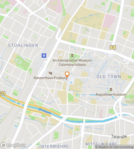 Map of scavenger hunt walking tour for Freiburg Scavenger Hunt