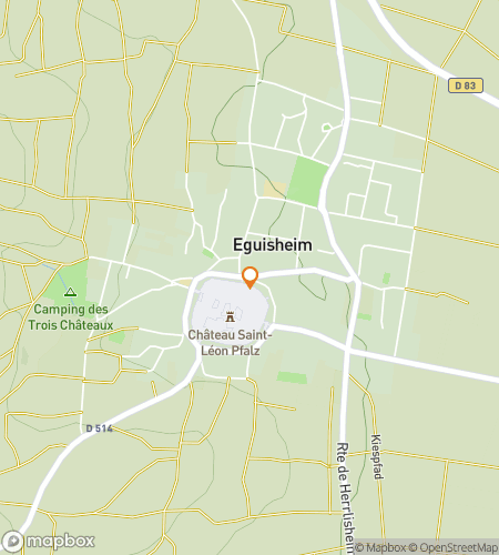 Map of scavenger hunt walking tour for Eguisheim Enigma Expedition