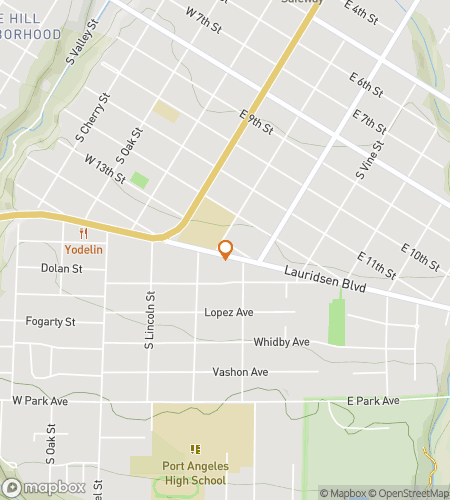 Map of scavenger hunt walking tour for All Aboard for Port Angeles!