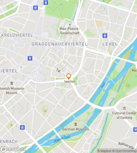 Map of scavenger hunt walking tour for The Munich Haunting