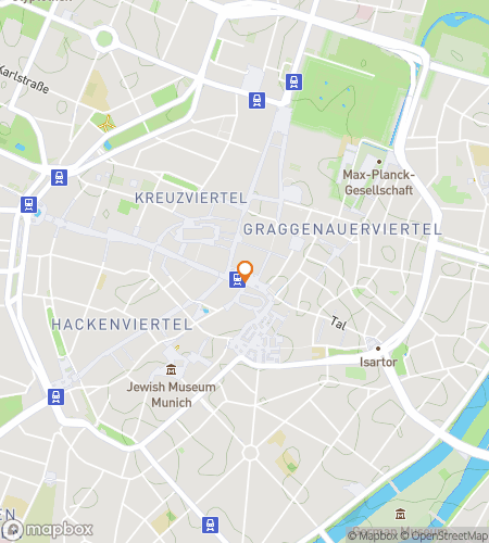 ミュンヘナー・マッドネス・ミッションのスカベンジャーハント・ウォーキングツアーの地図