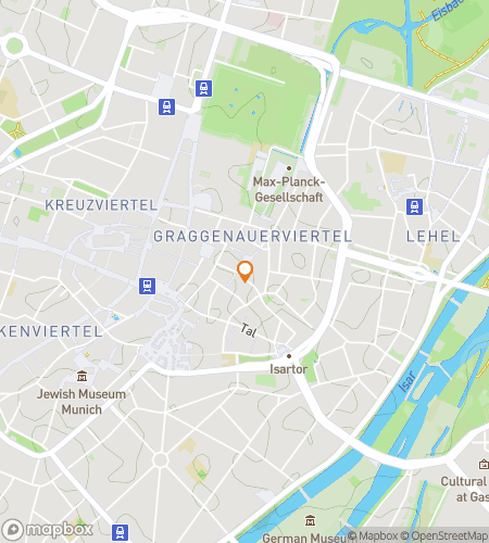 Map of scavenger hunt walking tour for Bavarian Brews Audio Tour Adventure