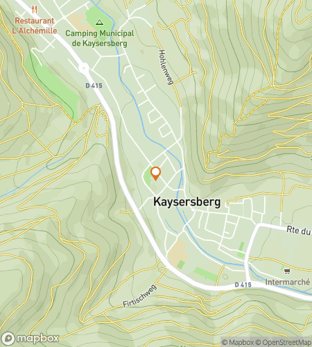 Map of scavenger hunt walking tour for Kaysersberg's Sip & Seek Hunt