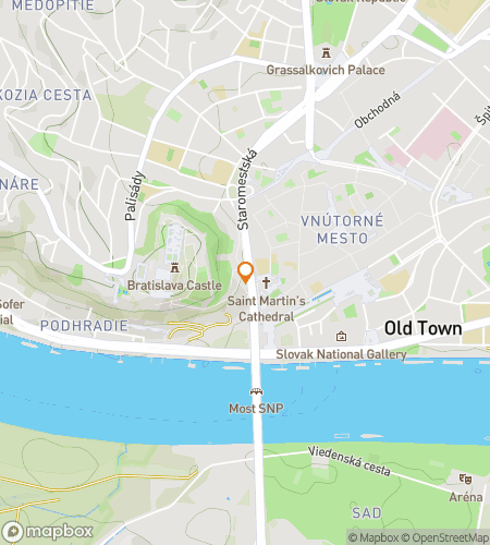 Map of scavenger hunt walking tour for Bratiscare-va: The Spirit Quest