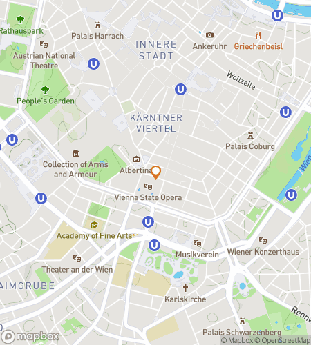 Map of scavenger hunt walking tour for Vienna Austria Bar Crawl