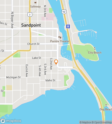 Térkép a Sandpoint Parkok, Pubok és Festői Partok kincsvadászat sétához