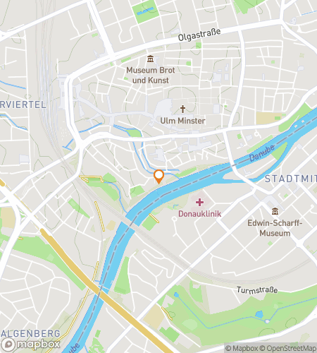 Map of scavenger hunt walking tour for The Ulm-azing Quest