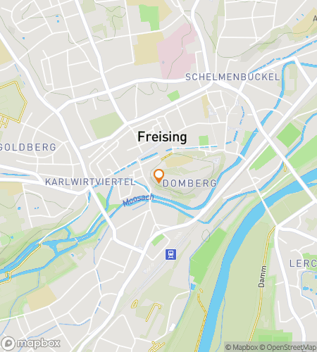 Map of scavenger hunt walking tour for Freising Stories of Faith, Art & Identity