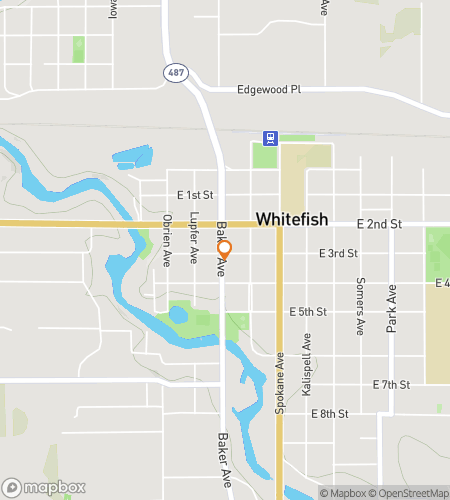 Map of scavenger hunt walking tour for Whitefish Whimsical Wander Hunt