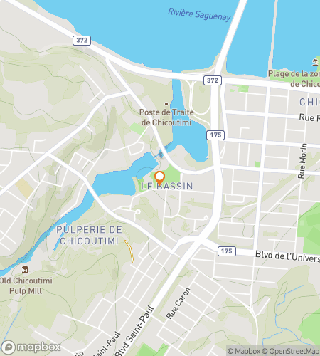 Map of scavenger hunt walking tour for  Saguenay scavenger hunt