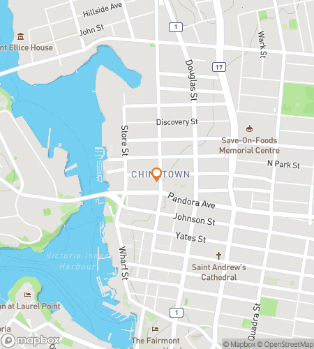 Map of scavenger hunt walking tour for Victoria Ghost Hunt Tour