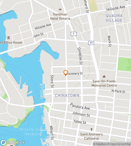 Map of scavenger hunt walking tour for Victoria British Columbia Bar Hunt