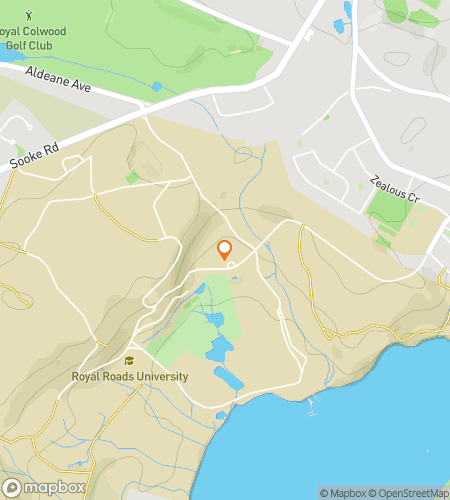 Map of scavenger hunt walking tour for Royal Roads University Hunt