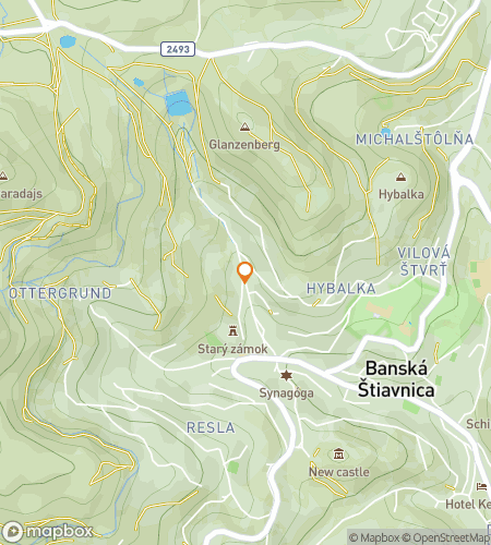 Map of scavenger hunt walking tour for A Stiavnica Situation: The Hidden Treasure Hunt
