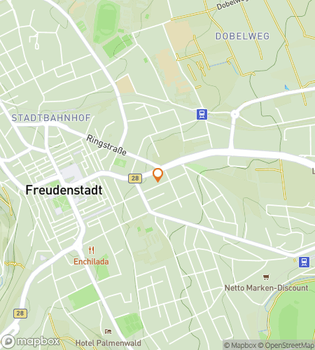 Map of scavenger hunt walking tour for Square One: Freudenstadt Quest