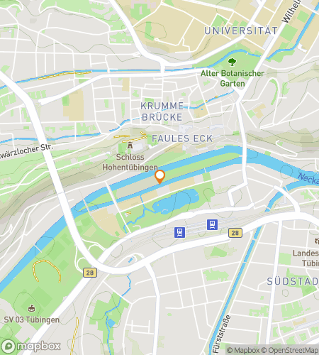 Map of scavenger hunt walking tour for Tübingen Treasure Trove Trail