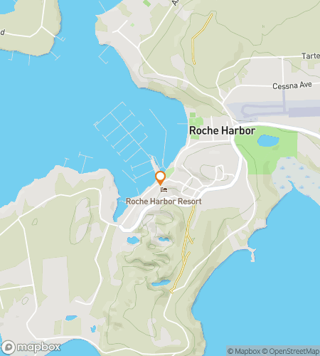 Map of scavenger hunt walking tour for Pirates of the Roche Harbor