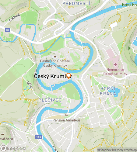 Kaart van speurtocht-wandeltocht voor Český Krumlov: De Spookachtige Queeste