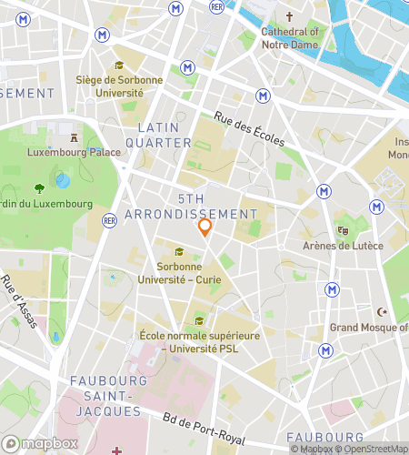 Mapa pěší prohlídky scavenger hunt pro Emily’s Parisian Clues & Views