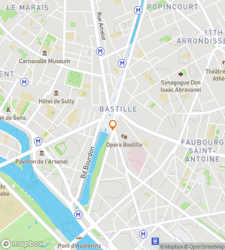 Map of scavenger hunt walking tour for Phantoms of Paris