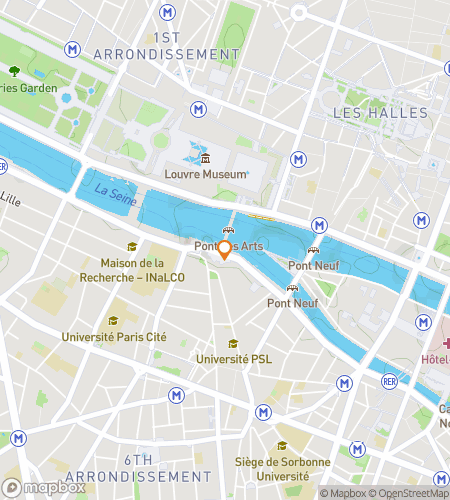 Map of scavenger hunt walking tour for Paris Audio Tour Adventure