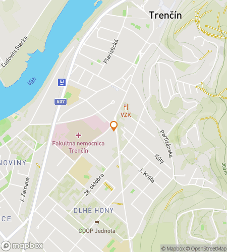 Map of scavenger hunt walking tour for Trekking at  Trencin