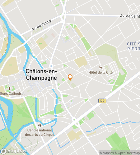 Map of scavenger hunt walking tour for Chalons-en-Charades Scavenger Sprint