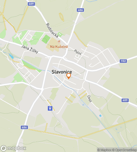 Mapa del recorrido a pie de búsqueda del tesoro para la Búsqueda del Tesoro de Slavonices Sgraffito