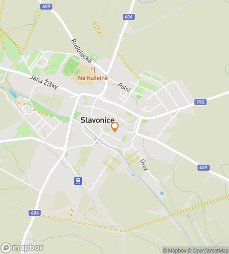 Map of scavenger hunt walking tour for Slavonice's Sgraffito Hunt