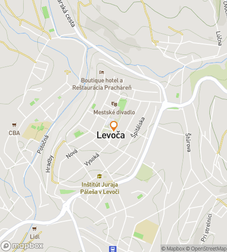 แผนที่ทัวร์เดินล่าสมบัติสำหรับการเดินเล่นใน Levoca