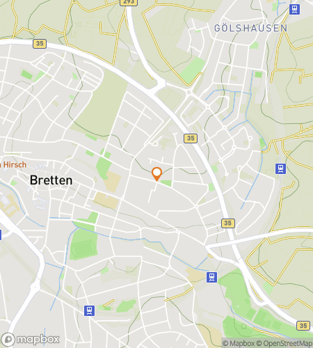 Mapa procházkového scavenger hunt pro Bretten Market Squares & Medieval Secrets