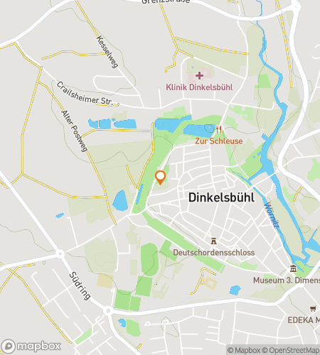 Map of scavenger hunt walking tour for Ramparts & Ruses&colon; Dinkelsb&uuml;hl Quest